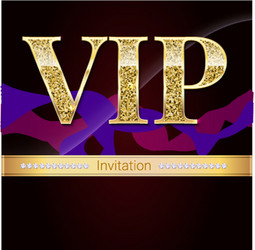 Golden symbol exclusivity label vip vector