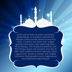 muslim mosque design vector