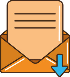 sending mail letter message line and fill vector image
