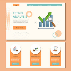 Consulting flat landing page website template Vector Image