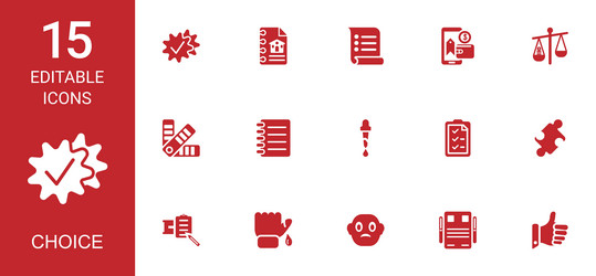 choice icons vector