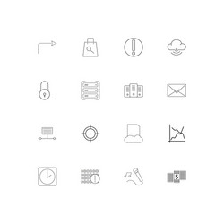 internet of things linear thin icons set outlined vector image