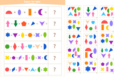 Logic game for children find the correct answer vector