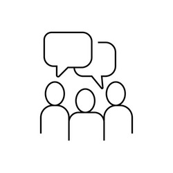 Group communication icon vector