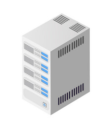single server network technology connection vector image