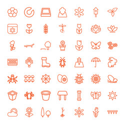 Spring icons Royalty Free Vector Image - VectorStock