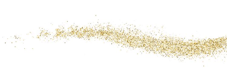 Gold glitter texture horizontal long banner Vector Image