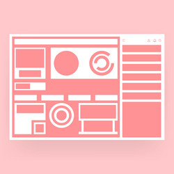 modern ui dashboard wireframe template design vector image