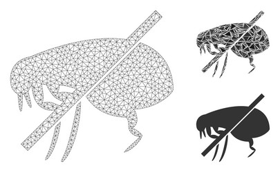 no fleas mesh 2d model and triangle mosaic vector image
