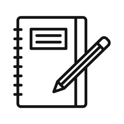 open notebook icon ideal for journaling vector image
