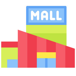 Shopping mall icon supermarket vector