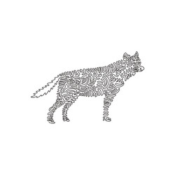 continuous curve one line drawing of standing vector image