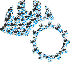development hardhat recursion mosaic itself vector image
