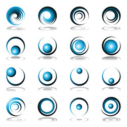 Dynamic Circular Motion Elements vector image