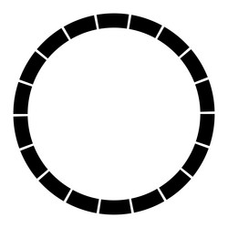18 part section segmented circle abstract dashed vector