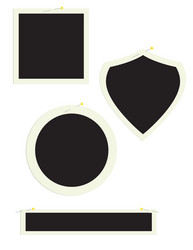 assorted frames with pins vector