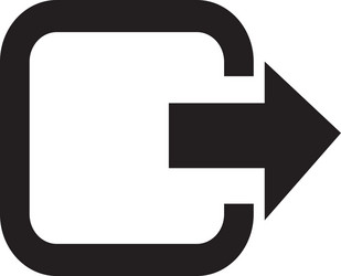 logout exit icon design vector image
