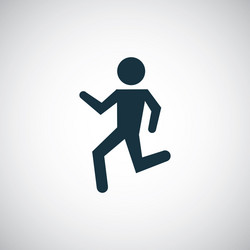 running man icon simple flat element concept vector image