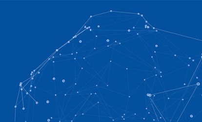 global network connections with points and lines vector image