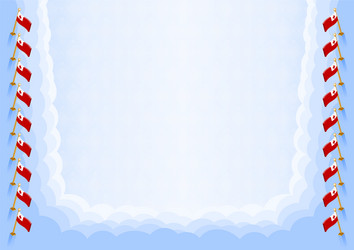 horizontal frame and border with tonga flag vector image