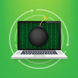 Logic bomb piece of code intentionally inserted Vector Image