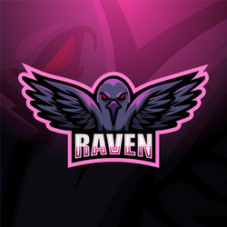 raven esport mascot logo design Vector Image