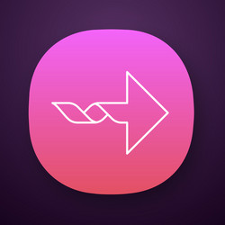 twisted arrow app icon navigation pointer sign vector image