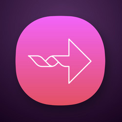 Twisted arrow app icon navigation pointer sign vector