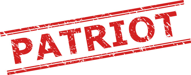patriot watermark with unclean texture and double vector