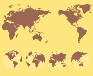 World map and compass vector