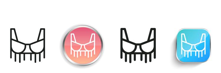 bra icon thin linear regular and button style vector image