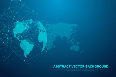 futuristic abstract background blockchain vector image