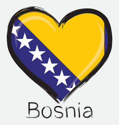 love bosnia flag Vector Image