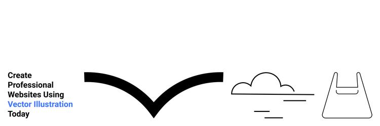 minimalist abstract elements with text encouraging vector image