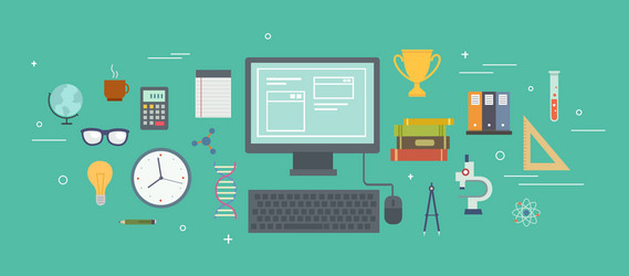 set of objects vector image