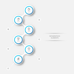 Abstract elements of graph infographic template vector