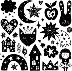 Scandinavian Doodles Vector Image