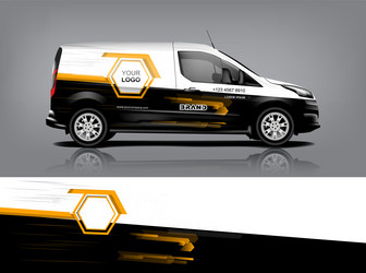 van wrap design sticker and decal Vector Image