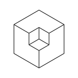 abstract geometric cube design concepts of depth vector image