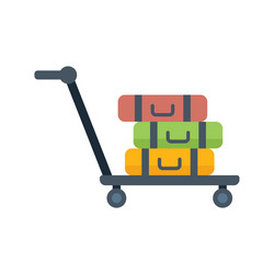Baggage cart icon simple ground support Royalty Free Vector
