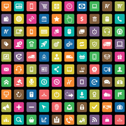 E-commerce 100 icons universal set for web and ui vector