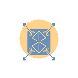 object prototyping rapid structure 3d glyph icon vector image