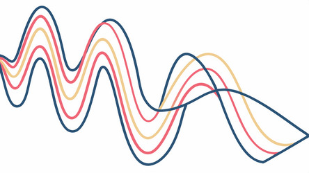 dynamic abstract wavy lines repeating pattern vector image