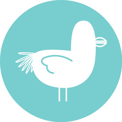 isolated seagull block style icon design vector image