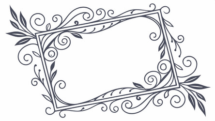 rectangular ornate frame design for certificates vector image