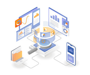 Web Analytics & Data Analysis vector image