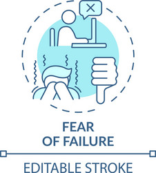 failure fear concept icon vector