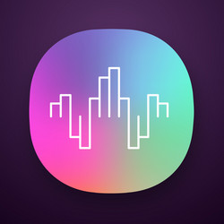 Geometric music wave app icon abstract soundwave vector