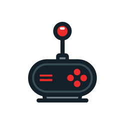 joystick game controller red button icon vector image