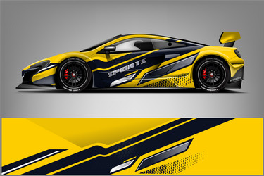 Racing Car Wrap Pattern Vector Image